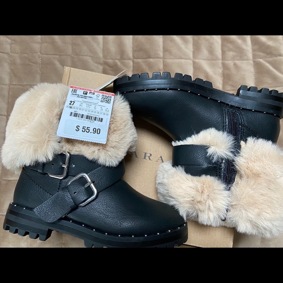 Zara Other - Zara fur lined boots size 9 1/2 toddler girls